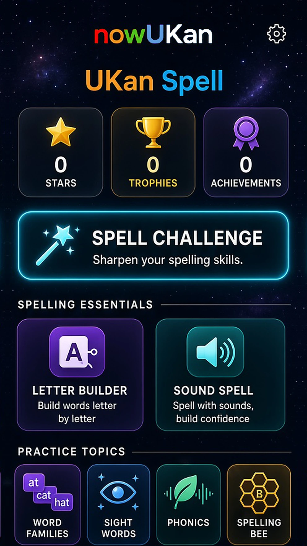 nowUKan app preview — UKan Spell home screen